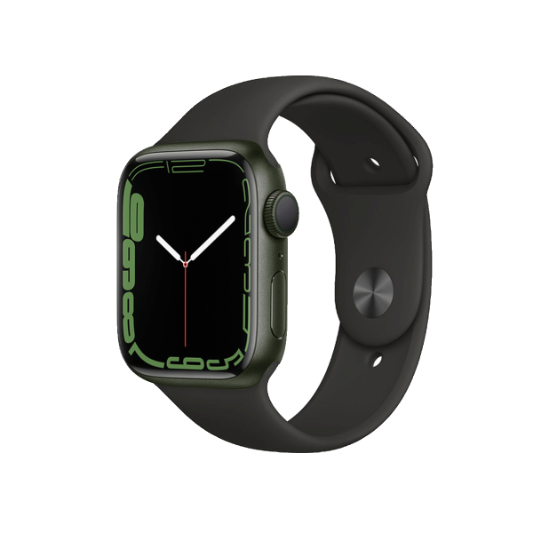 Refurbished Apple Watch Serie 7 | 41mm | Aluminium Grün | Schwarzes Sportarmband | GPS | WiFi