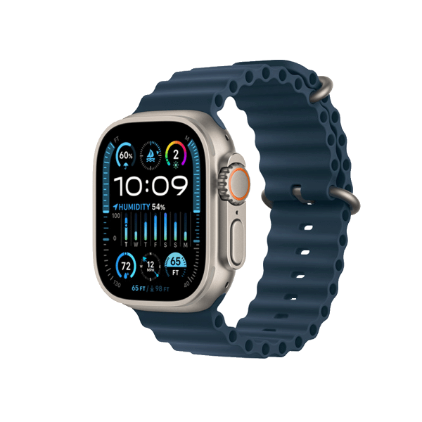 Refurbished Apple Watch Ultra | 49mm | Titan | Blau Ocean Band | GPS | WiFi + 4G