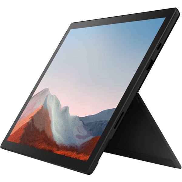 Refurbished Microsoft Surface Pro 7 Plus | 12.3 Zoll | 11. Generation i7 | 256GB SSD | 16GB RAM | Schwarz | QWERTY tastatur