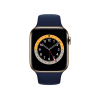 Refurbished Apple Watch Serie 6 | 44mm | Stainless Steel Gold | Deep Navy Sportarmband | GPS | WiFi + 4G